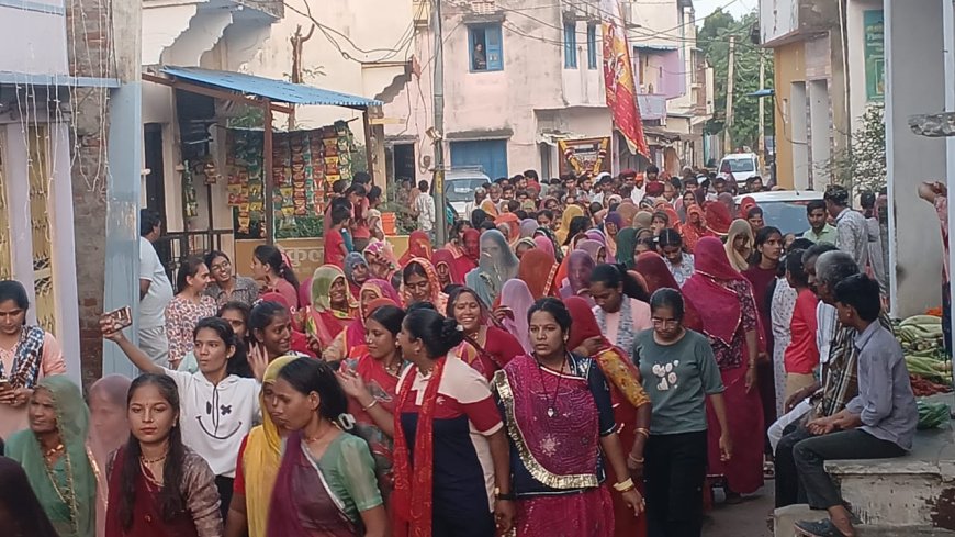 गुरला में देवमंगरी देव नारायण के भादवा में चली अखंडज्योत, देवनारायण का निकला जुलूस