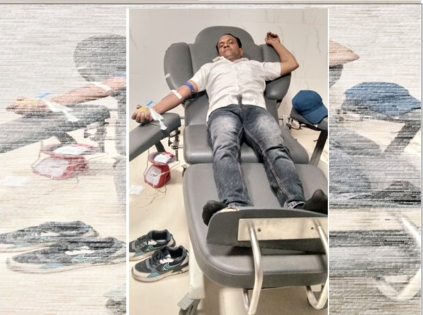 70 किमी दूर जाकर बचाई अनजान महिला की जान, सुनकई निवासी होतम सिंह मीणा और हेमंत ने किया रक्तदान