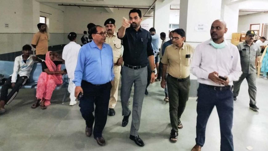 जिला कलक्टर ने किया आरबीएम अस्पताल का आकस्मिक निरीक्षण