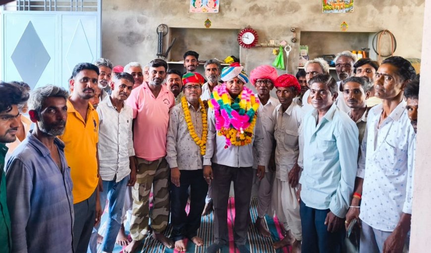 राजपुरा गांव में भाजपा जिला प्रवक्ता  मीणा का भव्य स्वागत