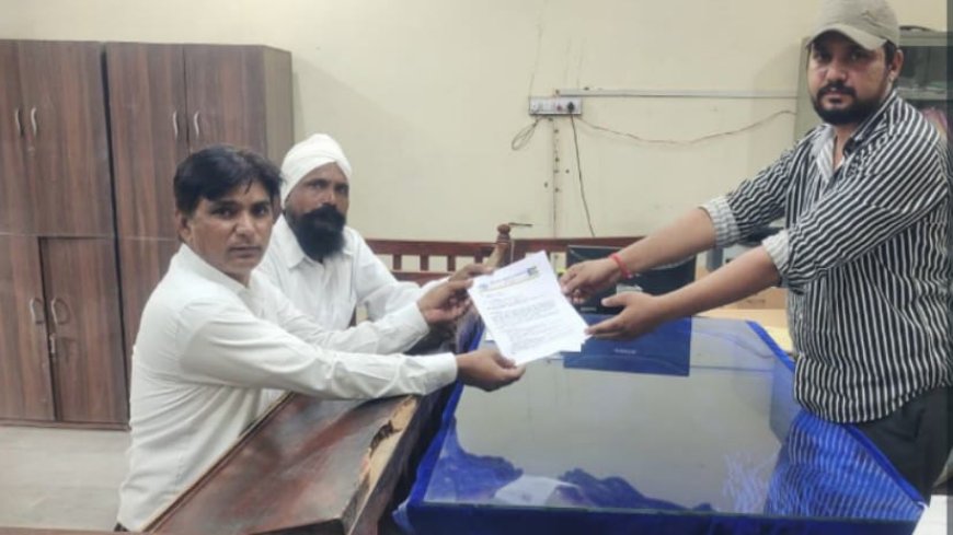 भारत के महामहिम राष्ट्रपति के नाम उपखंड उपखंड कार्यालय पर सौंपा ज्ञापन