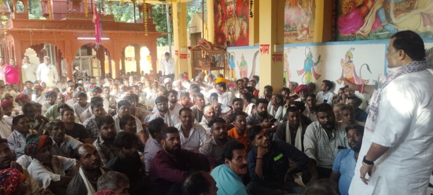 फसल मुआवजा जन अधिकार आंदोलन की तैयारी, धीरज गुर्जर ने ली बैठक