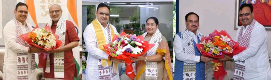 मुख्यमंत्री भजनलाल शर्मा ने की उप राष्ट्रपति सीपी राधाकृष्ण एवं दिल्ली सीएम रेखा गुप्ता से शिष्टाचार मुलाकात