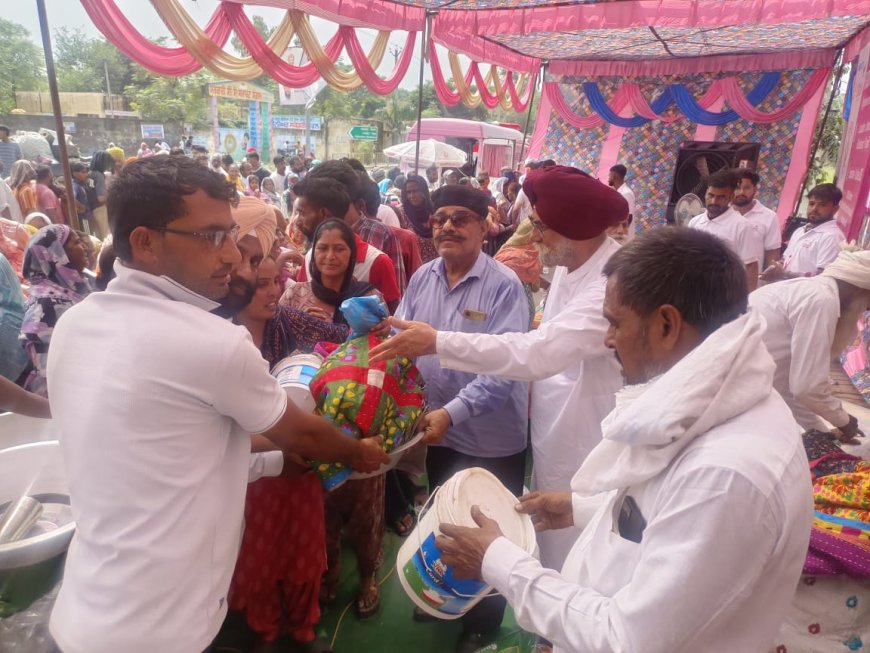 प्रधान नसरु खान के नेतृत्व पंजाब के बाढ़ पीड़ितों की सहायता के लिए राहत सामग्री एकत्र कर पंहुचाई