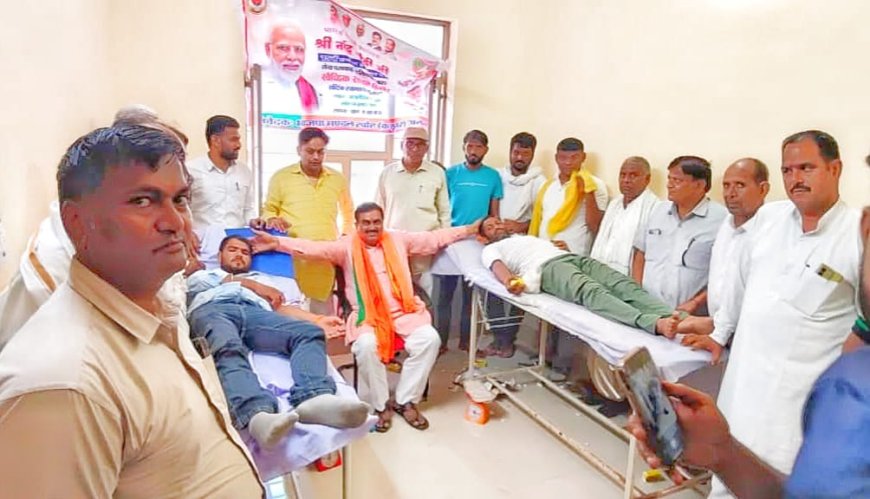 सेवा पखवाड़ा के तहत भाजपा मंडल खोह द्वारा स्वैच्छिक रक्तदान शिविर का किया आयोजन