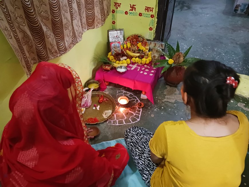 घरों एवं मंदिरों में घट स्थापना कर श्रृद्धालु भक्तों ने किए नवरात्रे शुरू