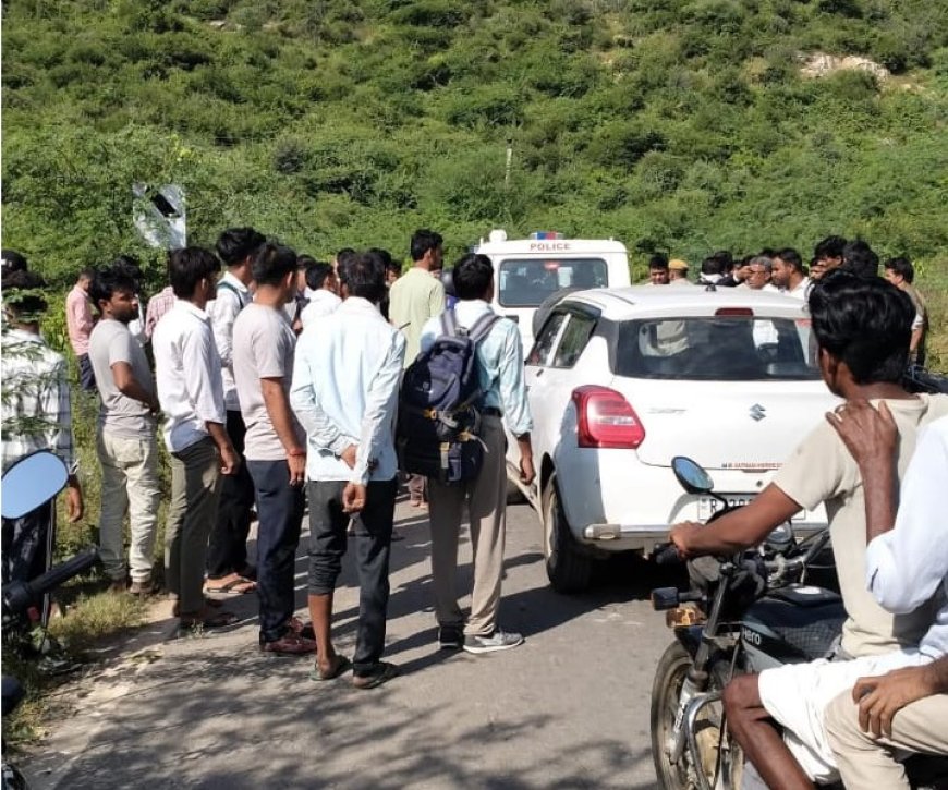 डंपर चालक ने बाईक को मारी टक्कर दुघर्टना में एक बालक सहित चार जनों की मौत