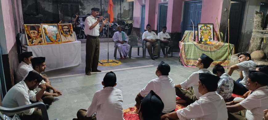 राष्ट्रीय स्वयंसेवक संघ ने मनाया विजयदशमी उत्सव