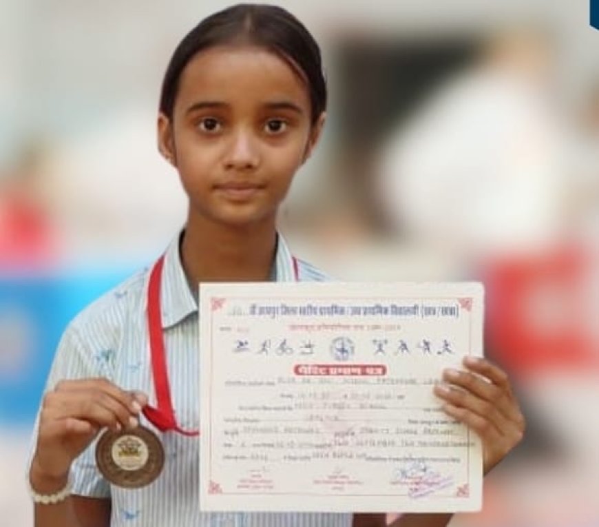 बम्बोरा की 12 वर्षीय यशश्वी राजावत ने जिला स्तरीय राइफल शूटिंग में जीता सिल्वर, राज्य प्रतियोगिता के लिए चयन