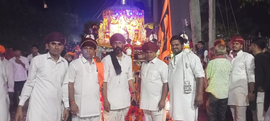 दुर्गा अष्टमी पर बाठरडा खुर्द में हुआ भव्य शोभा यात्रा का आयोजन, 8 अश्वो संग महाकाली माता जी निकले नगर भ्रमण