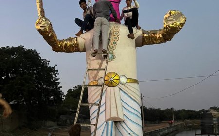 बांसड़ा में कल होगा 21 फीट का रावण दहन