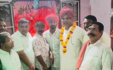 पालडीजाेड़ मे भजनाें के माध्यम से मामाजी की महिमाअाें का किया बखान, भजन संध्या में पहुंचे हरिशंकर मेवाडा का बहुमान किया