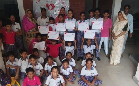 परिष्कार पब्लिक स्कूल नीमराना में हुआ पेंटिंग प्रतियोगिता का आयोजन