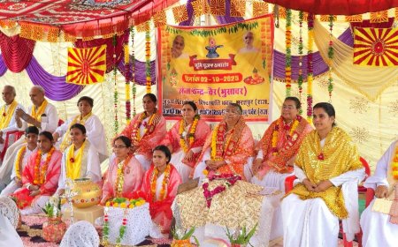 ब्रह्मा कुमारीज सेवा केंद्र वैर के भवन निर्माण हेतु भूमि शुद्धि करण  कार्यक्रम का हुआ आयोजन