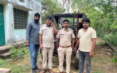 वन विभाग ने कार्यवाही करते हुए पाँच टैक्टर ट्रालियों को किया जप्त