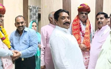 भरतपुर में यूडीएच मंत्री झाबर सिंह खर्रा का स्वागत कर महाराजा जसवंत सिंह की प्रतिमा लगाने की मांग: सूरज सेना ने दिया ज्ञापन