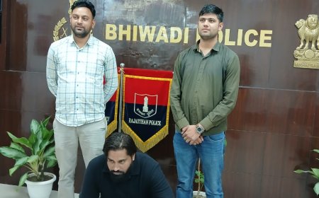 भिवाड़ी पुलिस का बड़ा साइबर ऑपरेशन: 183 मामलों में 122  करोड़ की ठगी का खुलासा, दिल्ली से गिरफ़्तार ‘खाता सौदागर’