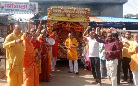 राष्ट्रीय जन जागरण ज्योति कलश यात्रा  बाबा मोहन राम की परिक्रमा से शुरू