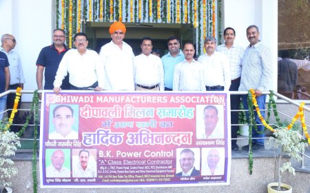 भिवाड़ी मैन्युफैक्चरर्स एसोसिएशन में मनाया गया भव्य दीपावली मिलन महोत्सव, 1100 से अधिक उद्यमियों ने की सहभागिता