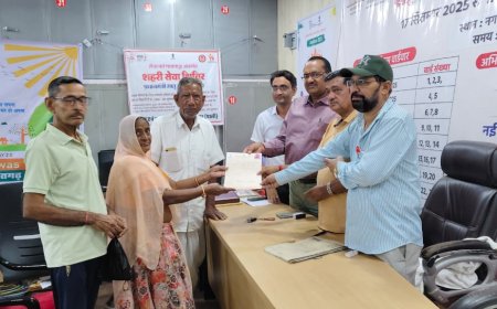 शिविर-2025" राज्य सरकार के निर्देशानुसार शिविर में विभिन्न योजनाओं एवं लम्बित कार्यो