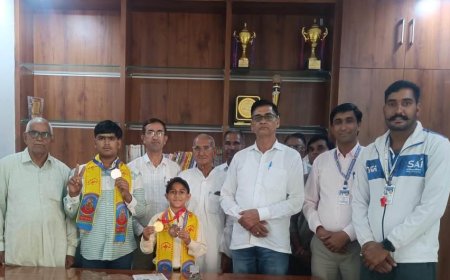 राज्यस्तर पर जूडो में मेडल प्राप्त विद्यार्थियों का हुआ सम्मान