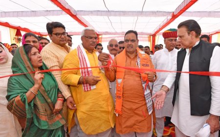 मुख्यमंत्री भजनलाल शर्मा ने भरतपुर के नदबई में राजकीय जिला अस्पताल का किया शिलान्यास