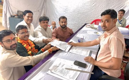 भाजपा से मोरपाल सुमन ने भाजपा नेताओं के साथ किया नामांकन दाखिल