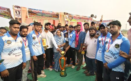 उदयपुरा में कठूमर चैंपियन लीग क्रिकेट प्रतियोगिता का हुआ समापन,सांसद संजना जाटव ने विजेता, उपविजेता को पुरस्कार किया वितरण