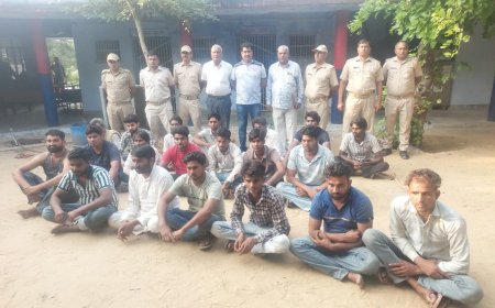 डीग पुलिस का साइबर ठगों पर वज्र प्रहार:भीलमका  से 22 साइबर ठग गिरफ्तार, 8 किशोर निरुद्ध