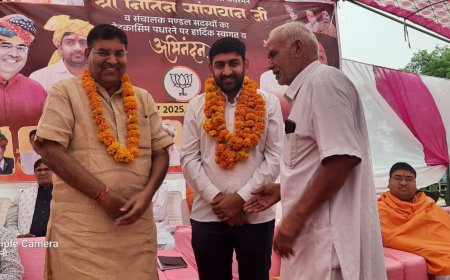 सरस डेयरी के नवनिर्वाचित अध्यक्ष नितिन सांगवान व निदेशकों का कोटकासिम में भव्य स्वागत