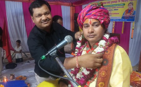 ईश्वर भोग प्रसादी के नही बल्कि भाव के है भूखे - कुंजकृष्ण महाराज; गिरिराज धरण के हलैना में गूंजे जयकारे