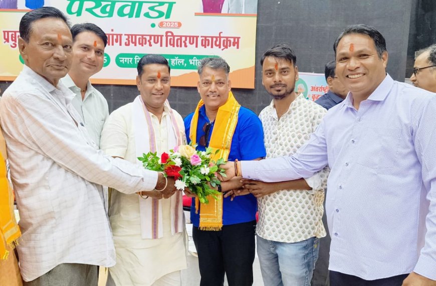 पत्रकार राजेश जीनगर का भाजपा एससी मोर्चा ने किया स्वागत