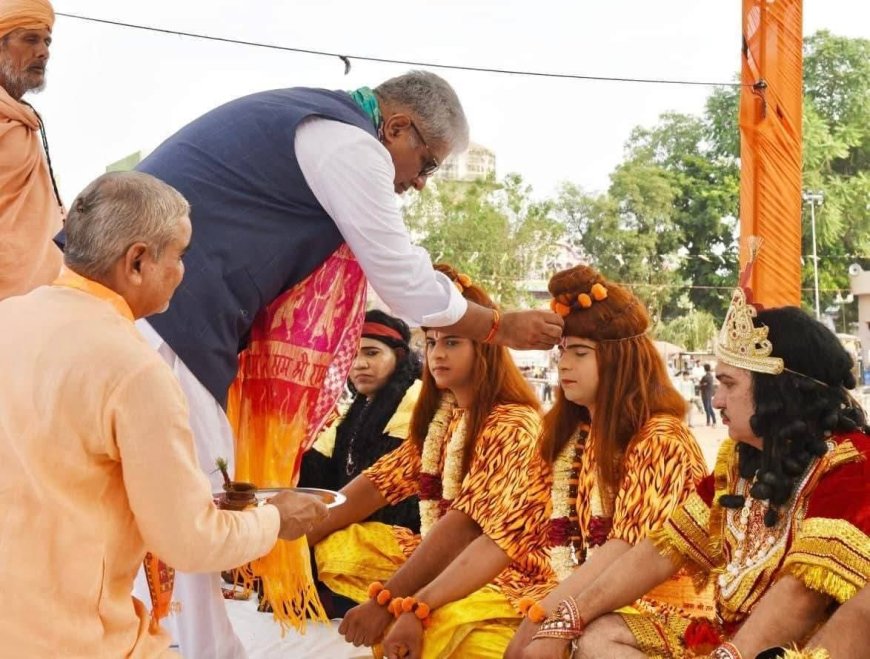 कोटकासिम रामलीला में 51 फीट ऊंचे रावण का हुआ दहन