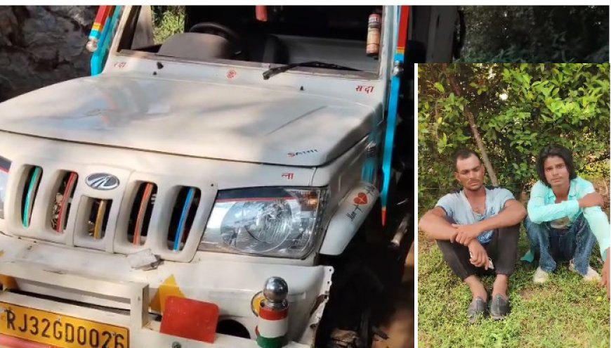 दिनदहाड़े पांच गौवंशो से भरी पिकअप सहित दो गौतस्कर पकड़े