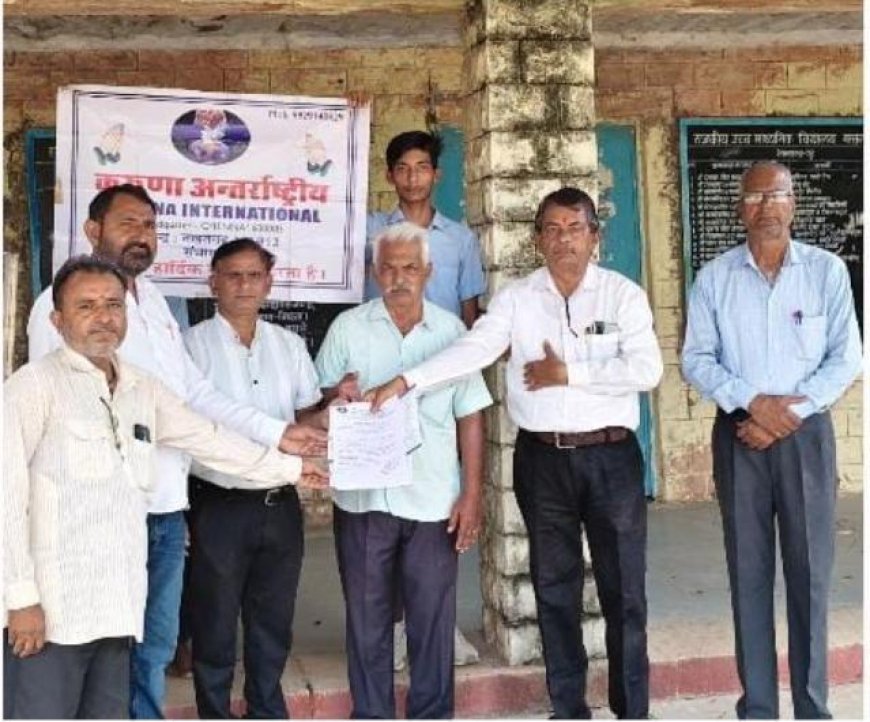 करुणा केन्द्र तखतगढ़ से करुणा क्लब पंजिकृत विद्यालयों को पत्र भेजा