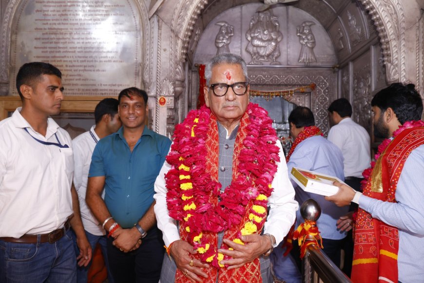 सिक्किम के राज्यपाल माथुर ने चेतना केंद्र भवन का किया लोकार्पण :शक्तिपीठ शाकंभरी माता की पूजा अर्चना की