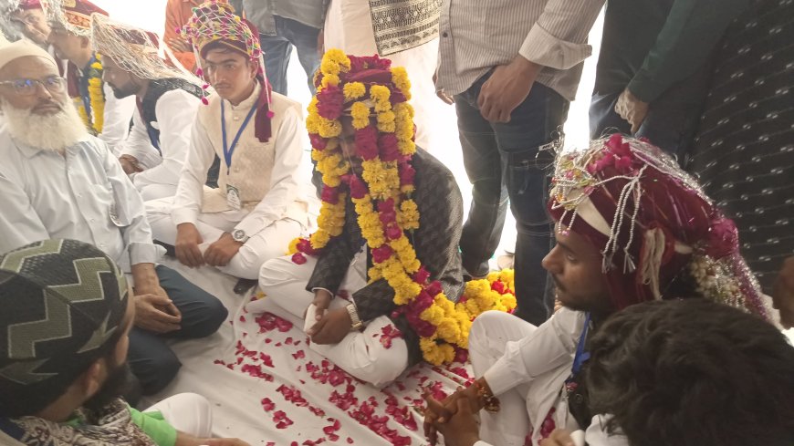 जयपुरी लोहार जमाअत संस्था की ओर से कुचामन सिटी में 55 जोड़े बने एक दूसरे के हमराह