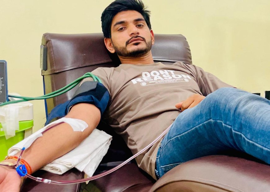 रात के साढ़े तीन बजे पहुंचकर किया रक्तदान ओर बचाई महिला की जान,जीवन का किया  15 वां रक्तदान