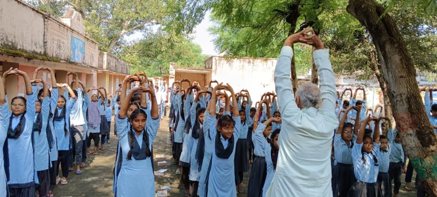 राजकीय उच्च माध्यमिक विद्यालय चिमरावली गोड में योग सत्र का हुआ आयोजन