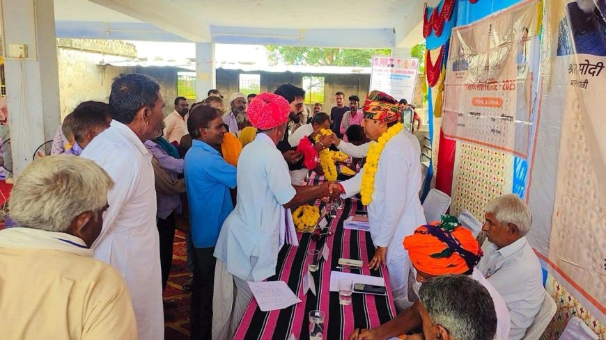 ठिठोड़ी में लगा सेवा शिविर बना जनसमस्या समाधान केंद्र — विधायक गोपीचंद मीणा बोले, “अब सरकार गांव के दरवाजे पर”