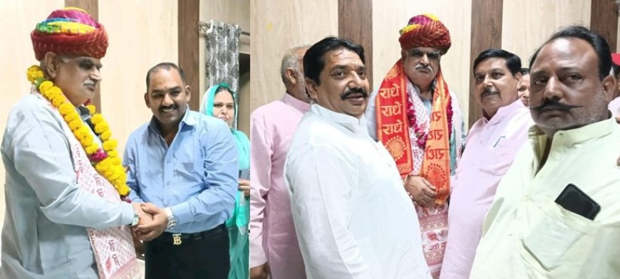 भरतपुर में यूडीएच मंत्री झाबर सिंह खर्रा का स्वागत कर महाराजा जसवंत सिंह की प्रतिमा लगाने की मांग: सूरज सेना ने दिया ज्ञापन