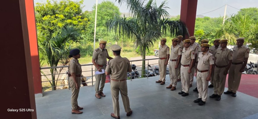 जयपुर रेंज आईजी राहुल प्रकाश ने किया राजगढ़ पुलिस थाने  का निरीक्षण