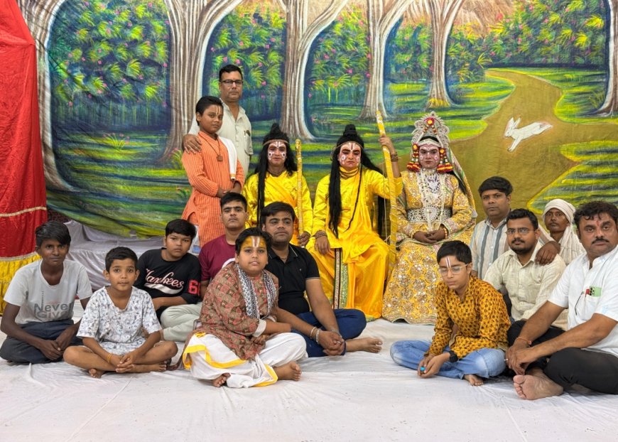 डीग में  भगवान राम लक्ष्मण के वियोग में  दशरथ मरण भरत मिलाप  राम लीला का किया गया मंचन