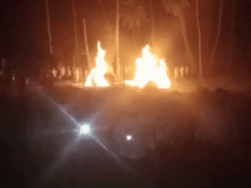 डूंगरपुर के पैतृक गांव में हुआ सास-बहू और बेटा का अंतिम संस्कार:अंतिम बार चेहरा तक नहीं देख पाए,सास-बहू और बेटा सहित 4 को ट्रेलर ने रौंदा था