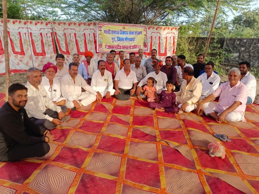 सामूहिक विवाह सम्मेलन को लेकर माली समाज विकास सेवा संस्थान की  बैठक  टंकी के महादेव परिसर में आयोजित