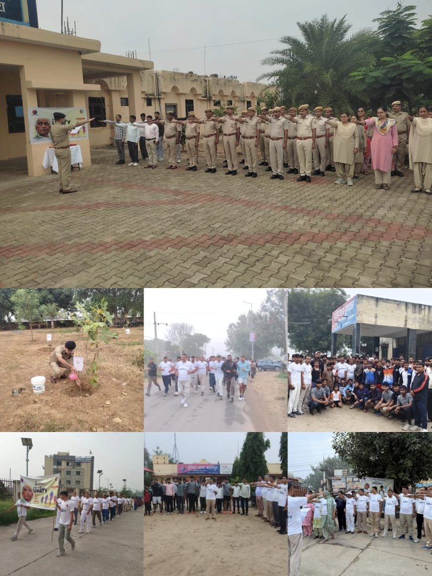 लौह पुरुष सरदार वल्लभ भाई पटेल जी की150 वीं जयंती पर सभी पुलिस थानों में रन फॉर यूनिटी कार्यक्रम किए  आयोजित
