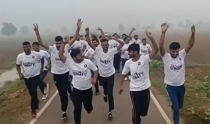 सरदार पटेल की 150वीं जयंती पर 'रन फॉर यूनिटी' के तहत धौलागढ़ में एकता दौड़