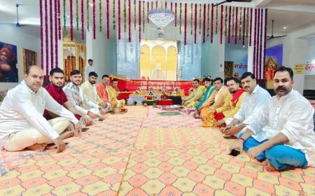 कठूमर में बाबा श्याम की प्राण प्रतिष्ठा में सम्मिलित हुए हजारों श्याम भक्त, विशाल कलश यात्रा का हुआ आयोजन