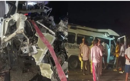 खड़े ट्रेलर में घुसी तेज रफ्तार टूरिस्ट बस, 18 लोगो की मौत