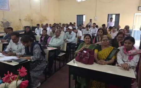 उल्लास-नव भारत साक्षरता कार्यक्रम पर वर्कशॉप: असाक्षरों का सर्वे, उल्लास मोबाइल ऐप पर डेटा दर्ज करने का प्रशिक्षण दिया